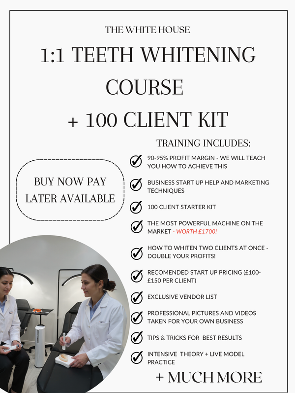 1:1 Intensive Teeth Whitening Course - Kit Included